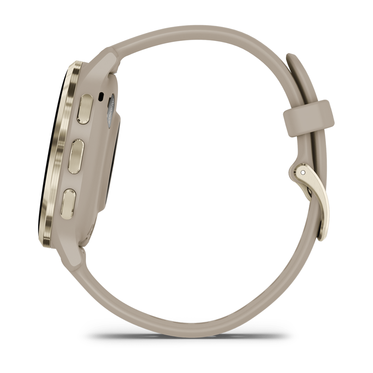 Venu® 3S French Gray/Softgold mit Schnellwechsel-Silikon-Armband 010-02785_2