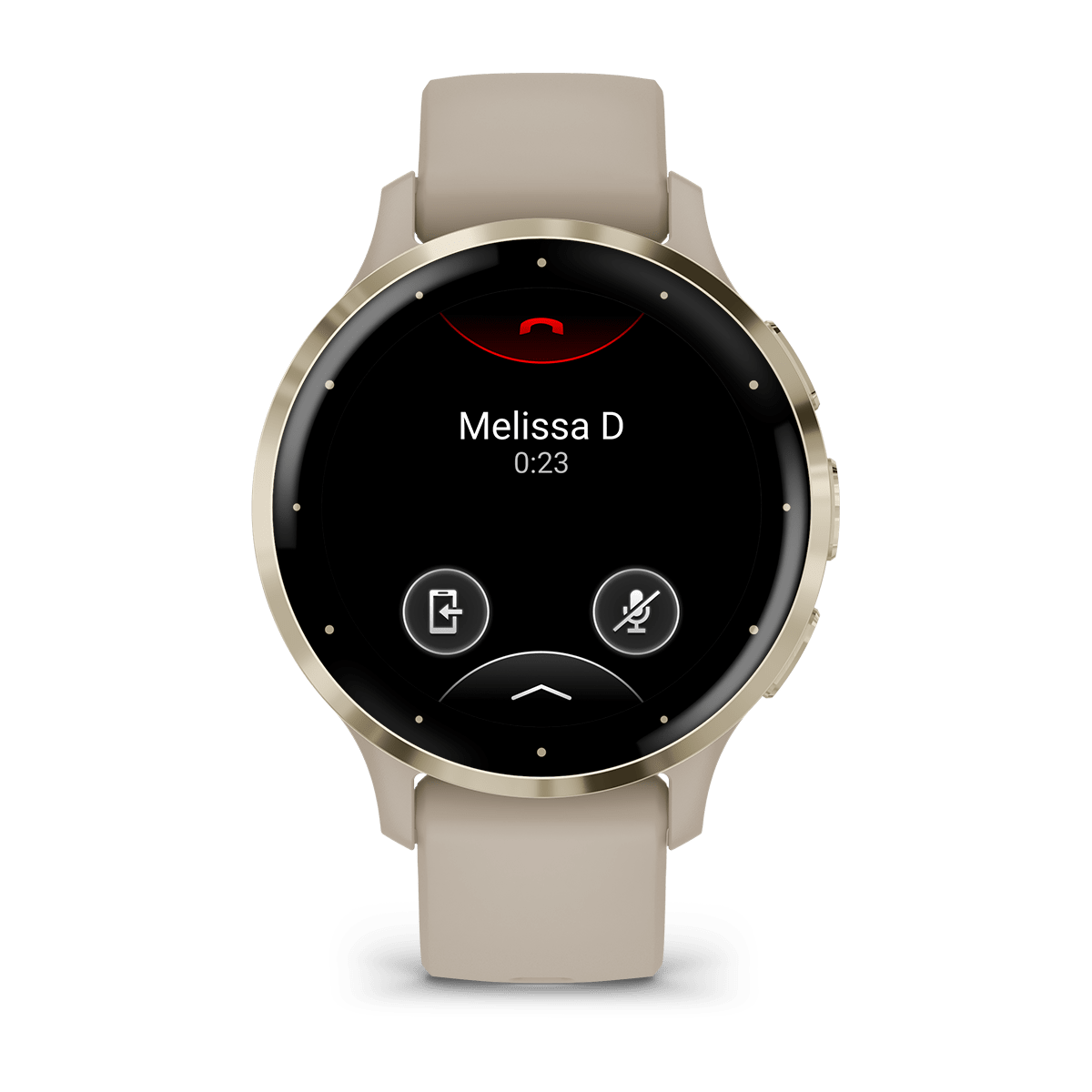 Venu® 3S French Gray/Softgold mit Schnellwechsel-Silikon-Armband 010-02785_2