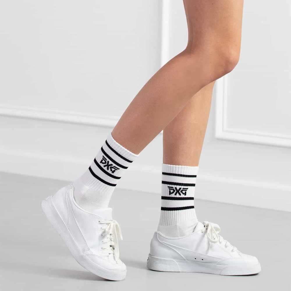 Women's Stripe Crew Chaussettes P22-O2003_2
