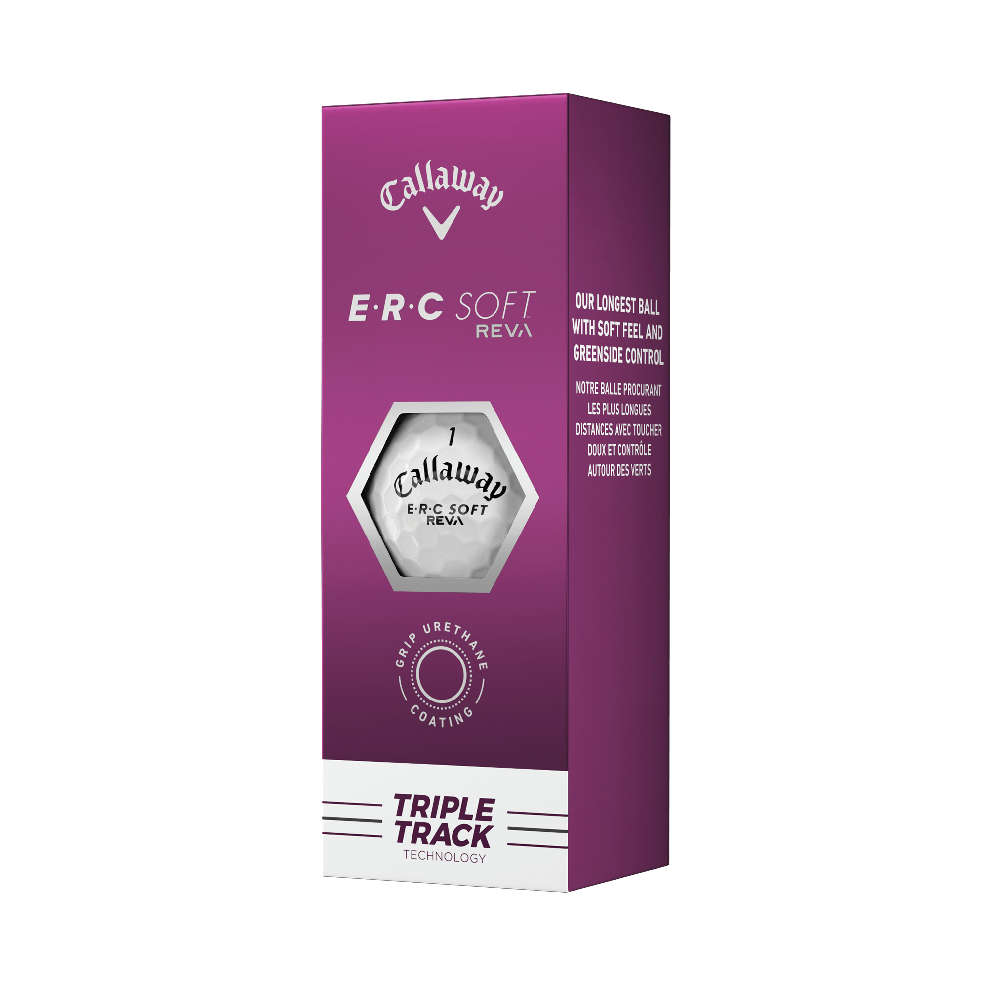 E-R-C Soft REVA Balles de golf (douzaine) balls-2023-erc-soft-reva-triple-track_1