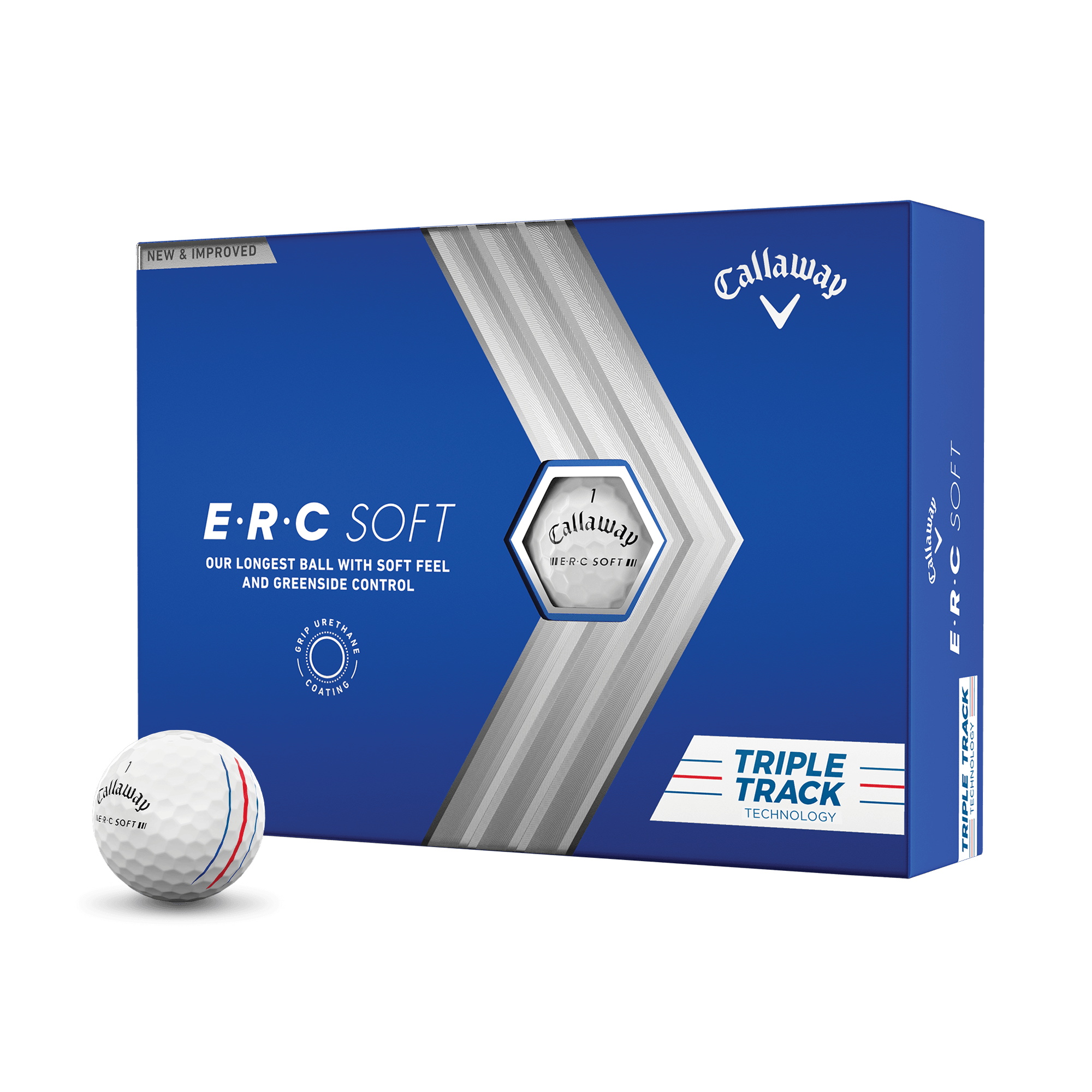 E-R-C Balles de golf souples (douzaine) balls-2023-erc-soft-triple-track_1