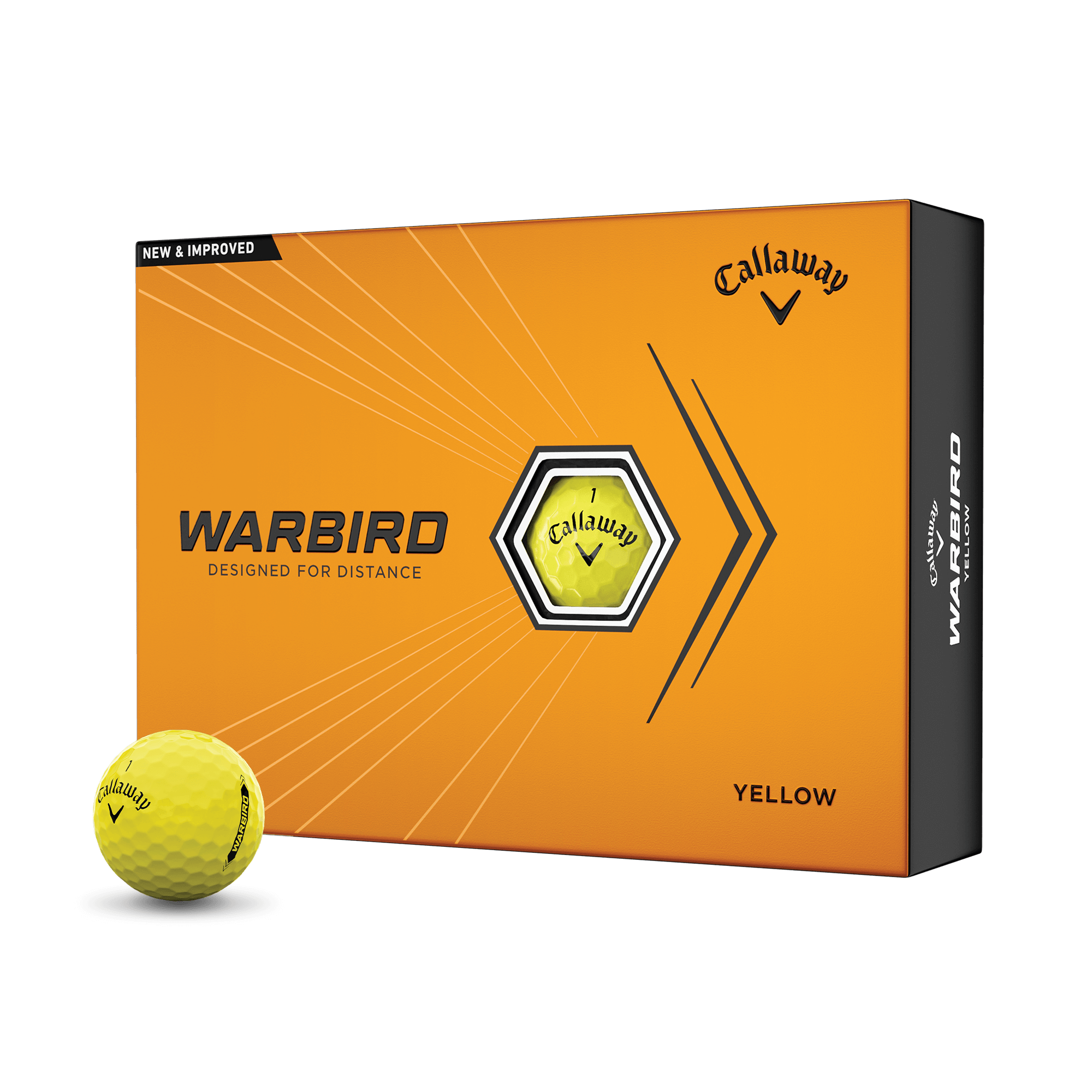 Balles de golf Warbird Yellow (douzaine) balls-2023-warbird-yellow_1
