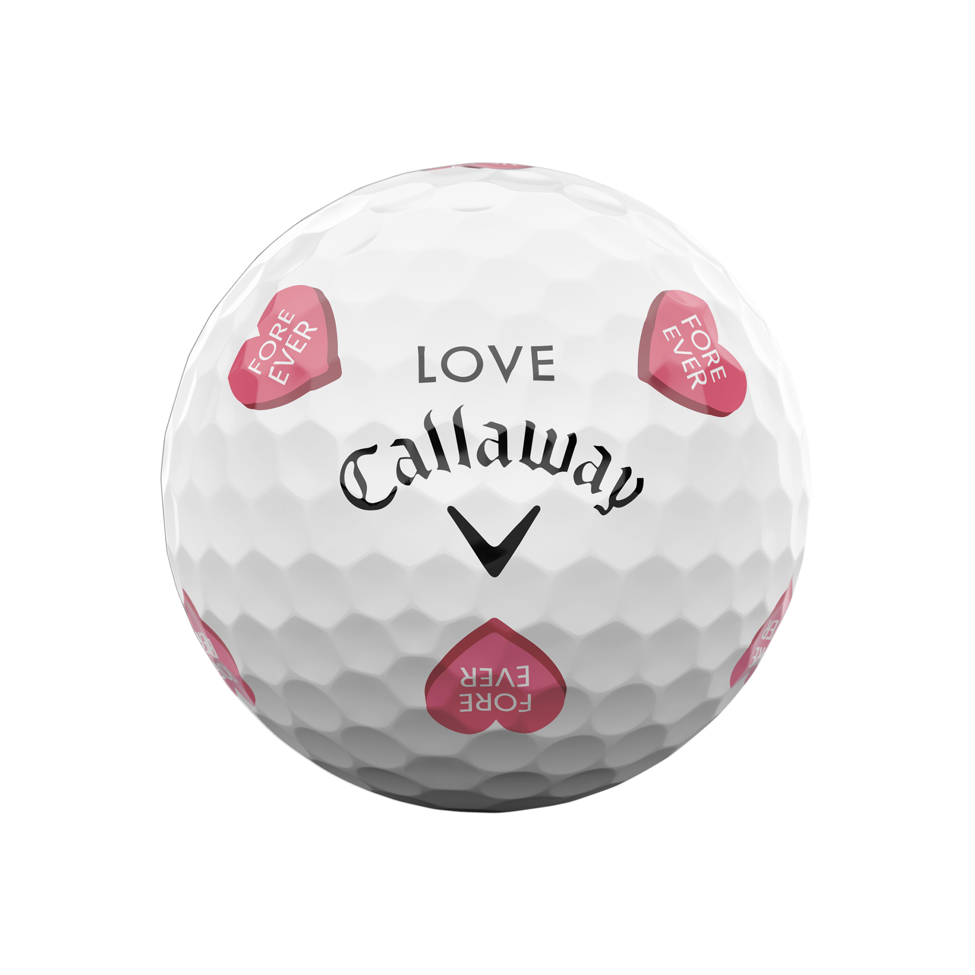Édition limitée Chrome Tour Valentine's Golf Hearts Balles de golf (douzaine) balls-2024-chrome-tour-truvis-valentines-day_1