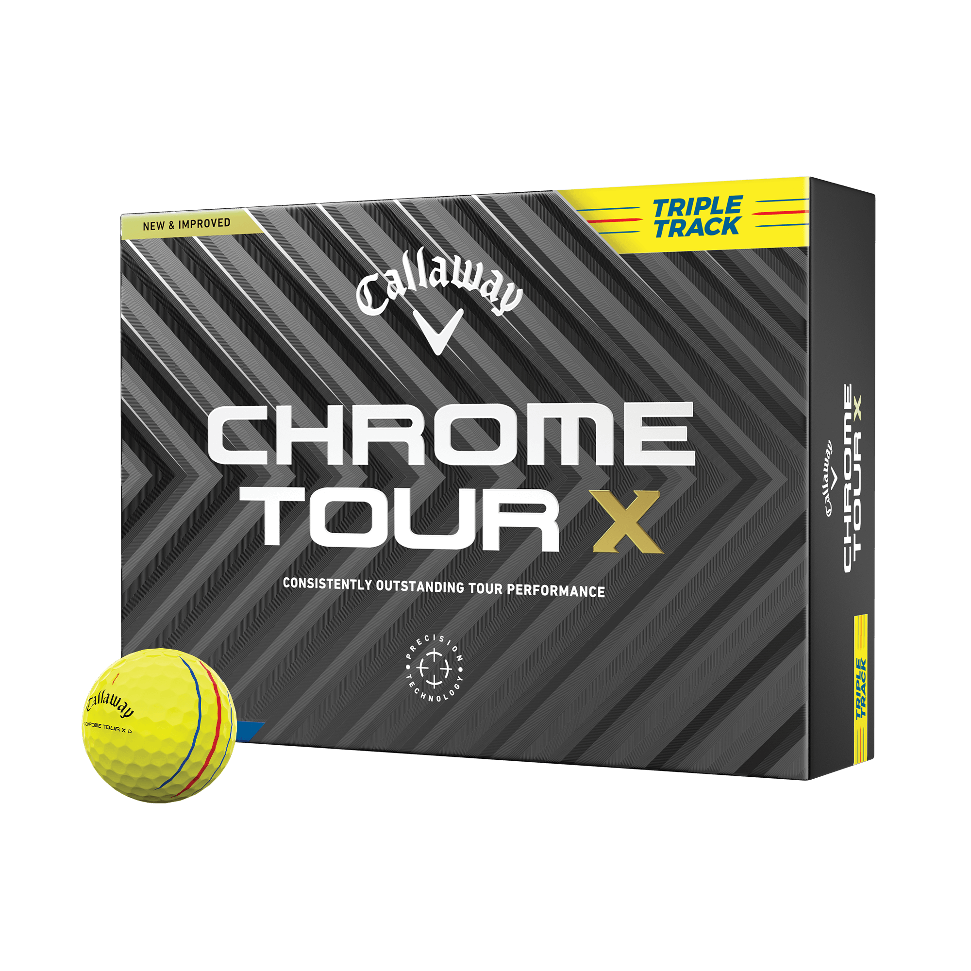Balles de golf Chrome Tour X TruTrack Yellow balls-2024-chrome-tour-x-trutrack-yellow_1