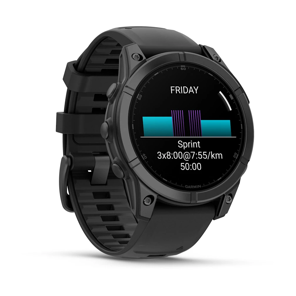 fēnix® E – 47 mm, AMOLED Schwarz/Schiefergrau mit QuickFit®-Silikon-Armband 22 mm 010-03025_2