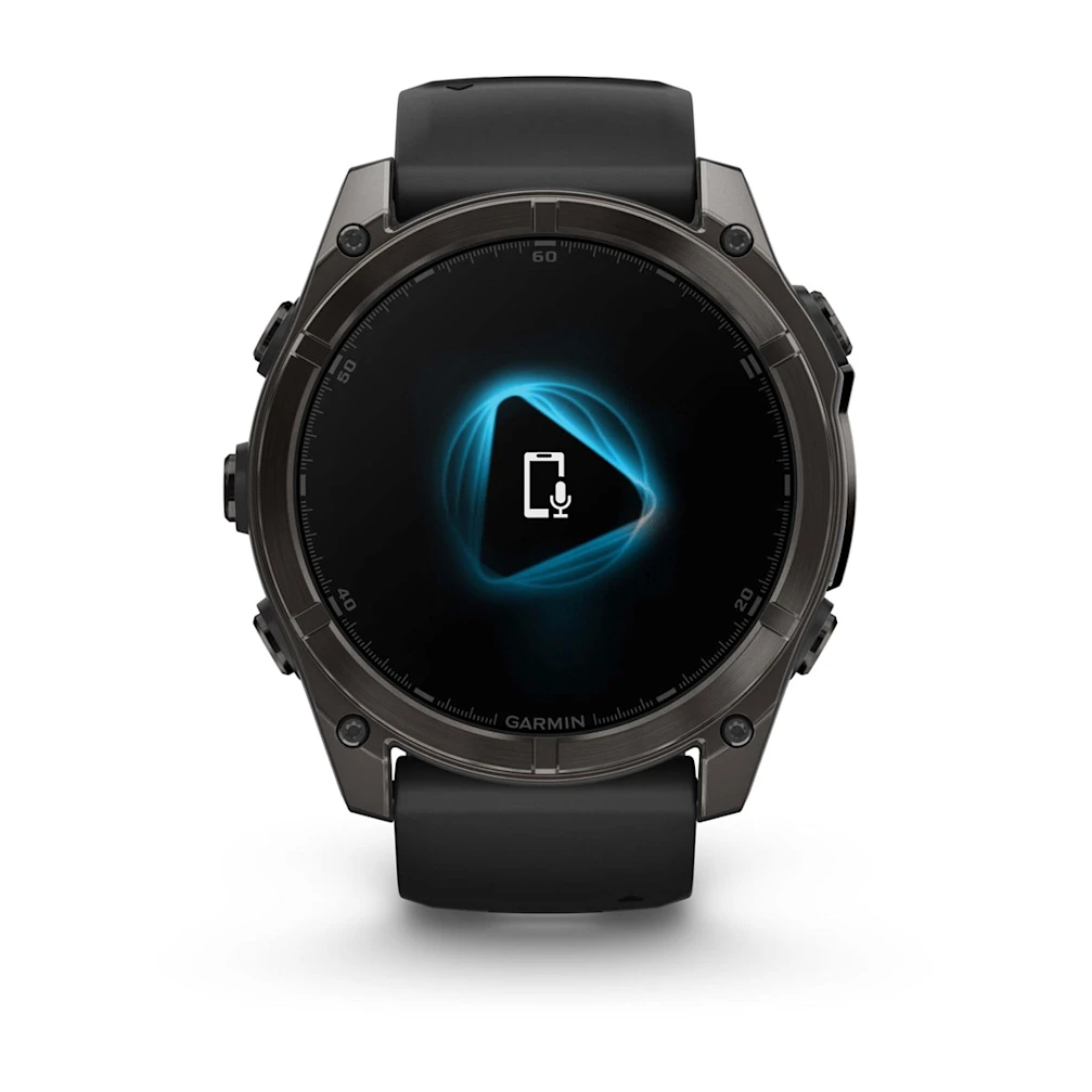 fēnix® 8 – 51 mm, AMOLED Sapphire, Schwarz/Carbongrau DLC Titan mit QuickFit®-Silikon-Armband 26 mm 010-02905_2