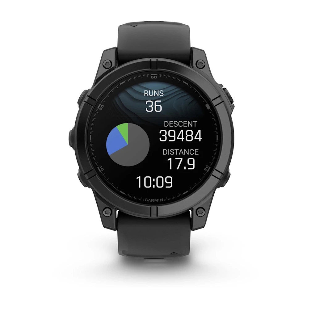 fēnix® E – 47 mm, AMOLED Schwarz/Schiefergrau mit QuickFit®-Silikon-Armband 22 mm 010-03025_2