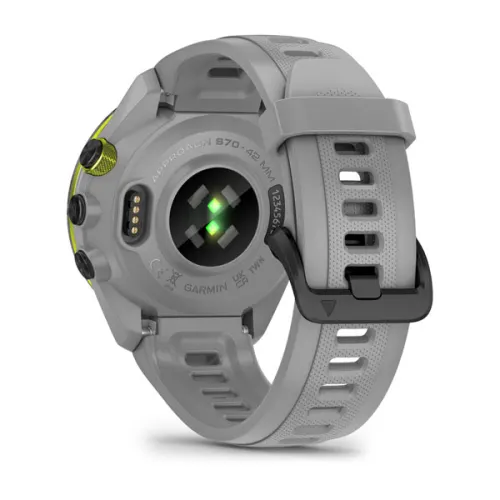 Approach® S70 - 42 mm gris poudre/noir céramique avec bracelet interchangeable en silicone 20 mm 010-02746-11