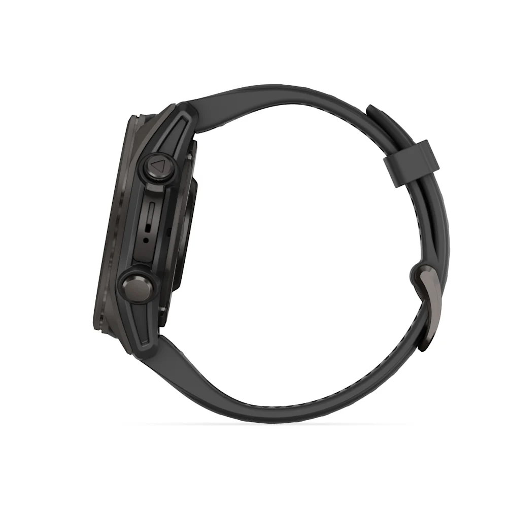 fēnix® 8 – 43 mm, AMOLED Sapphire, Schwarz/Titan Carbongrau DLC mit QuickFit®-Silikon-Armband 20 mm 010-02903_2